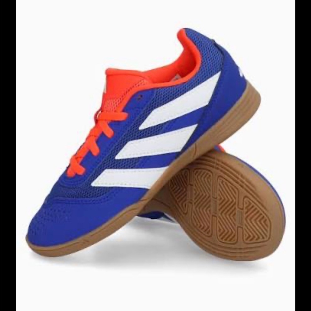 Adidas Blue & Orange Athletic Shoes with White Stripes